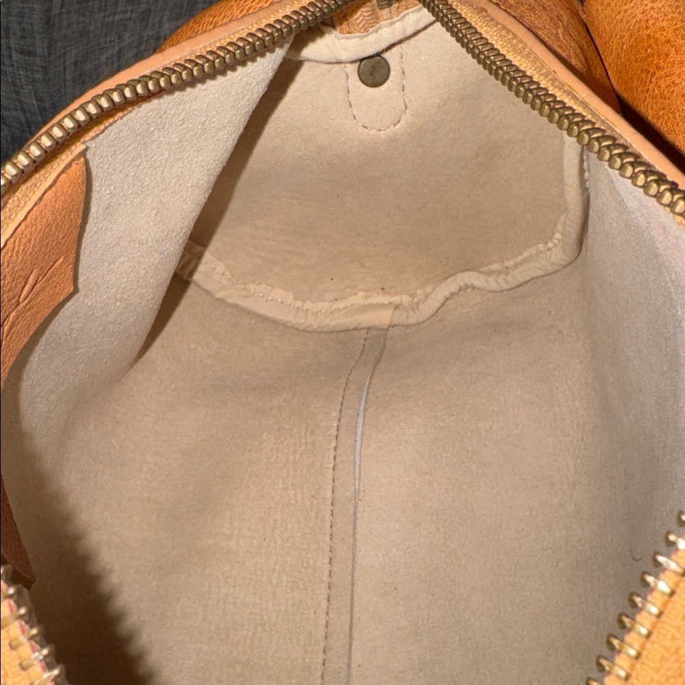Free People Bag Dylan Brown Distressed Leather Duffle Crossbody - Picture 14 of 17